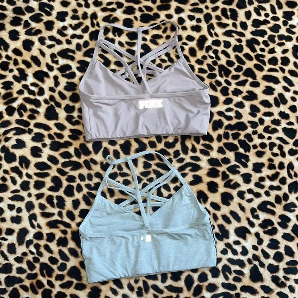 •PINK• VSP BUNDLE OF 2/ULTIMATE STRAPPY FRONT W/T-BACK STRAP IN SIZE SMALL